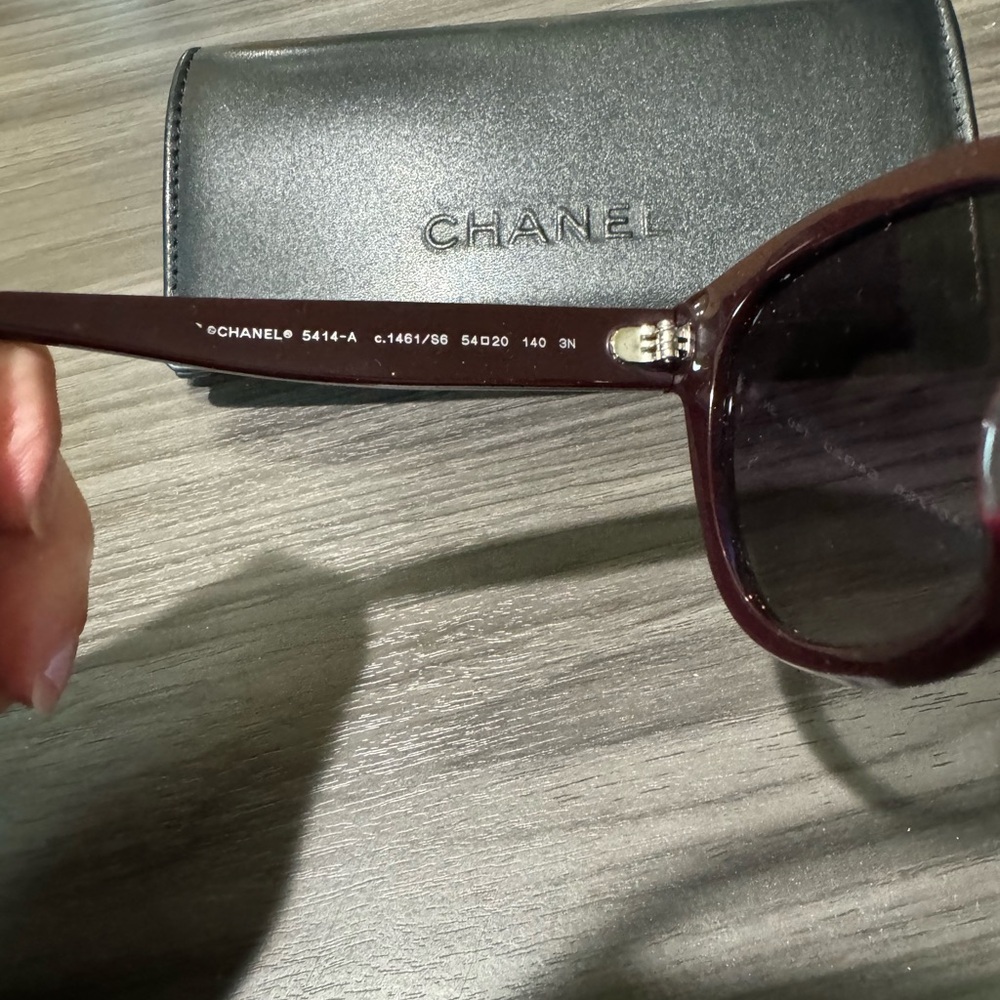 Chanel Burgundy Butterfly Sunglasses - Picture 6 of 14